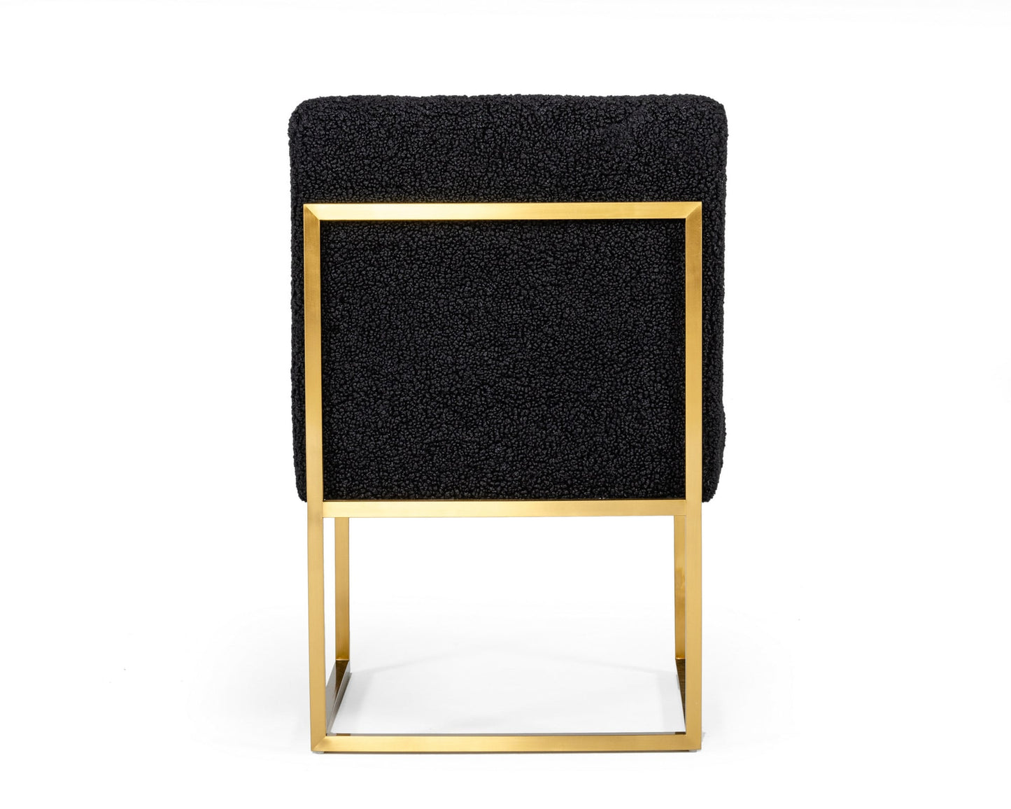 Modrest Garvin Glam Black Gold Fabric Accent Chair