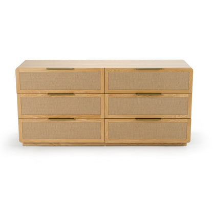Modrest Gavin Modern Natural Ash Rattan Dresser