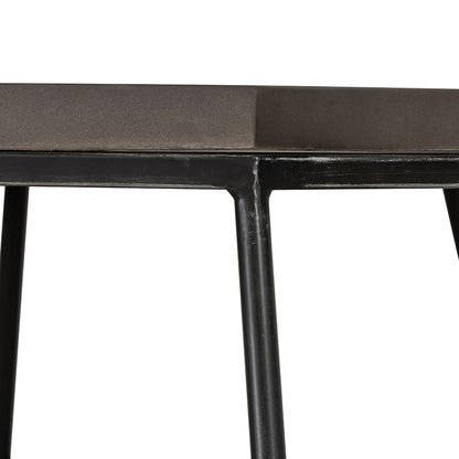 Modrest Tartan Modern Concrete and Metal End Table