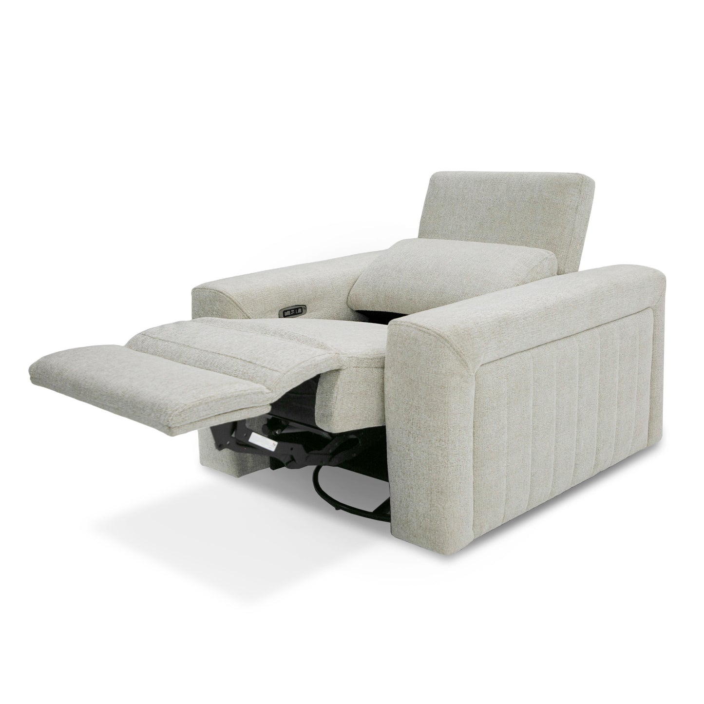 Divani Casa Gering Modern Beige Fabric Power Recliner Chair