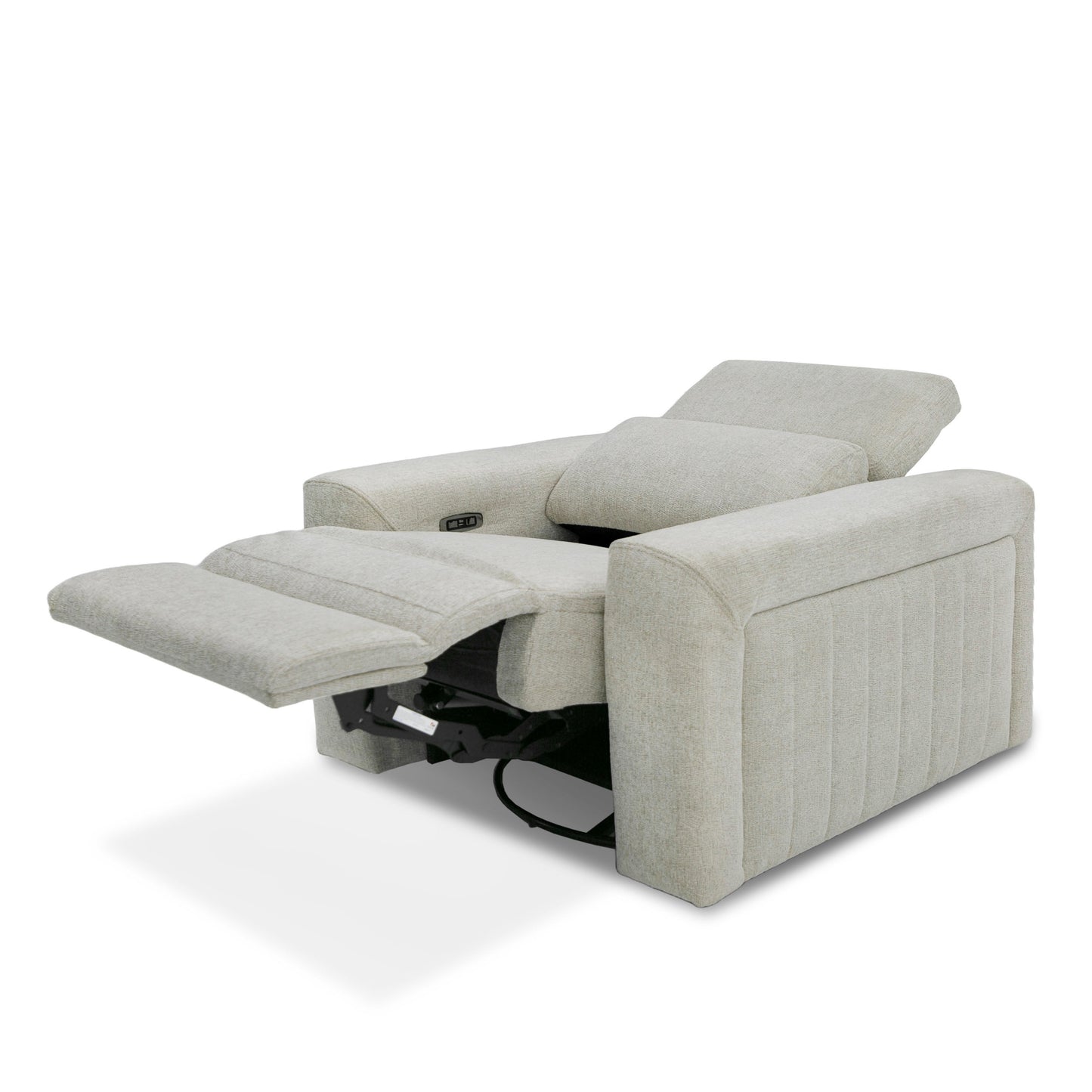 Divani Casa Gering Modern Beige Fabric Power Recliner Chair