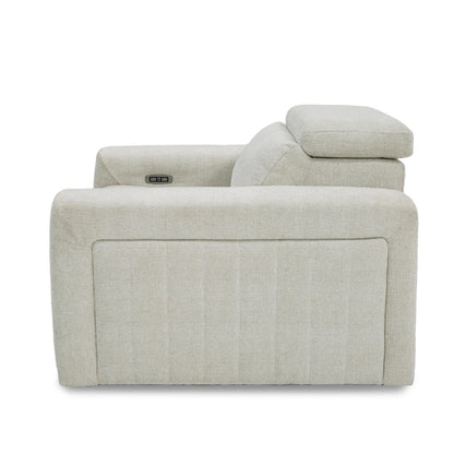 Divani Casa Gering Modern Beige Fabric Power Recliner Chair