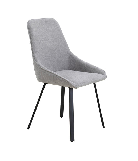 Modrest Gillette Modern Gray Fabric Dining Chair Set of 2