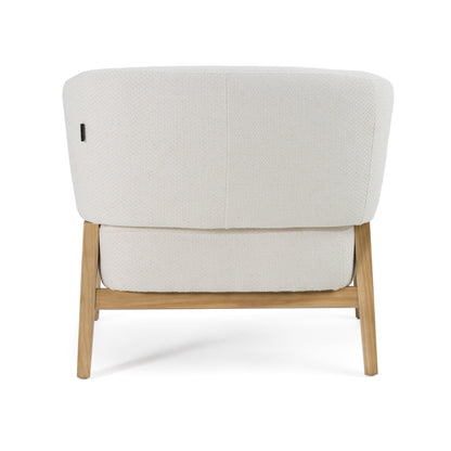 Divani Casa Giselle Mid-Century Modern Off-White Fabric Accent Chair