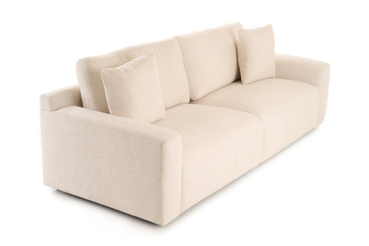 Divani Casa Gloria Modern White Fabric Sofa