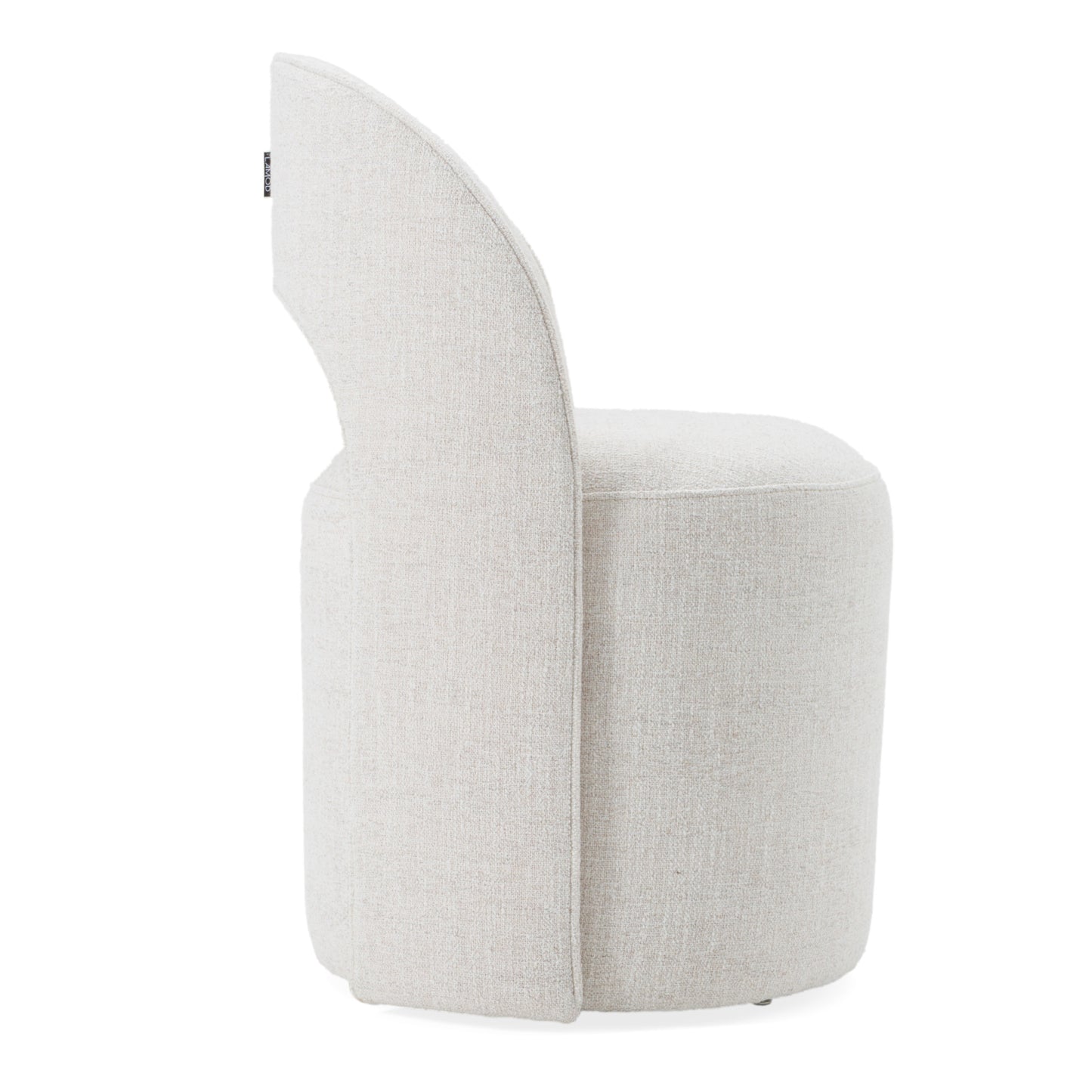 Modrest Gordon Modern Cream Fabric Swivel Dining Chair