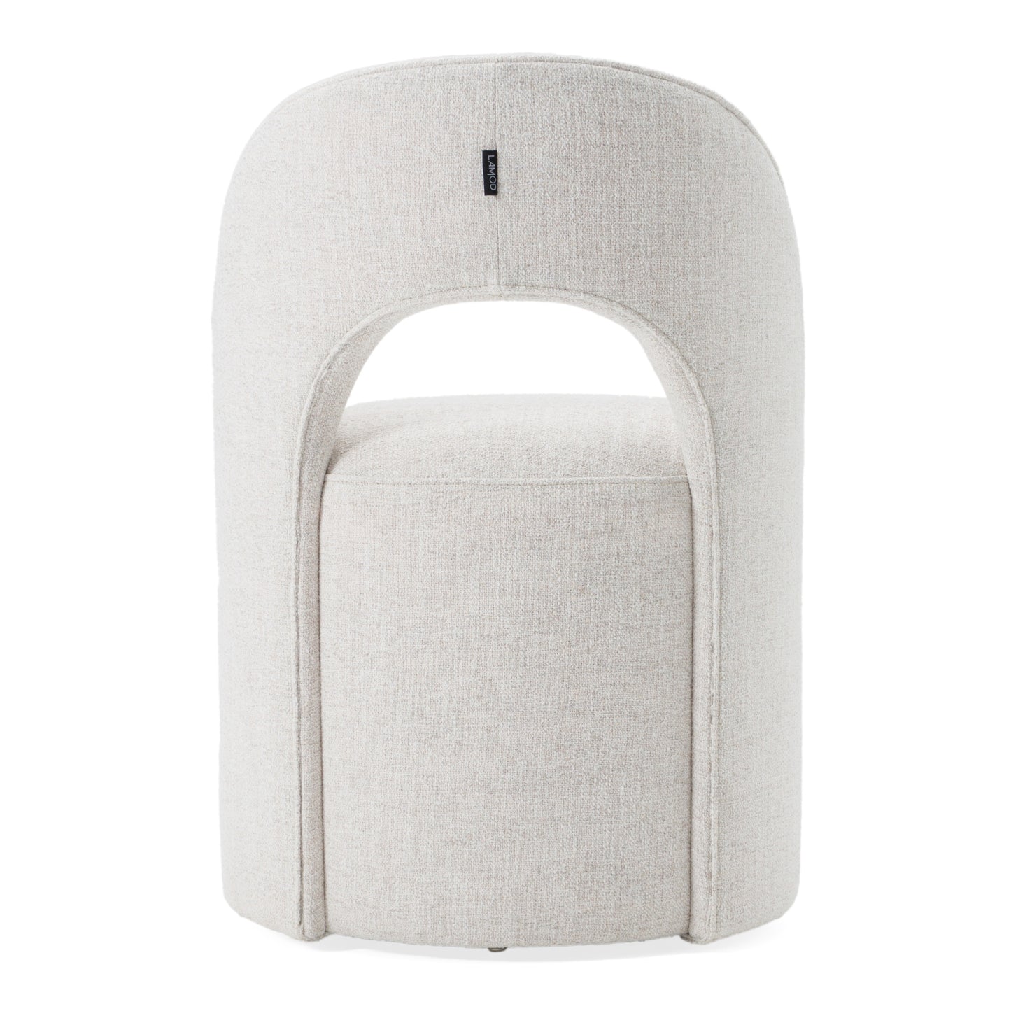 Modrest Gordon Modern Cream Fabric Swivel Dining Chair