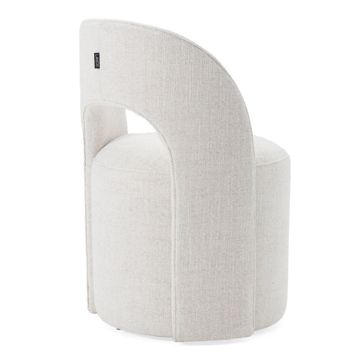Modrest Gordon Modern Cream Fabric Swivel Dining Chair