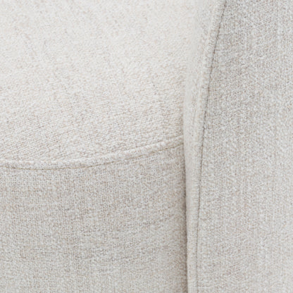 Modrest Gordon Modern Cream Fabric Swivel Dining Chair