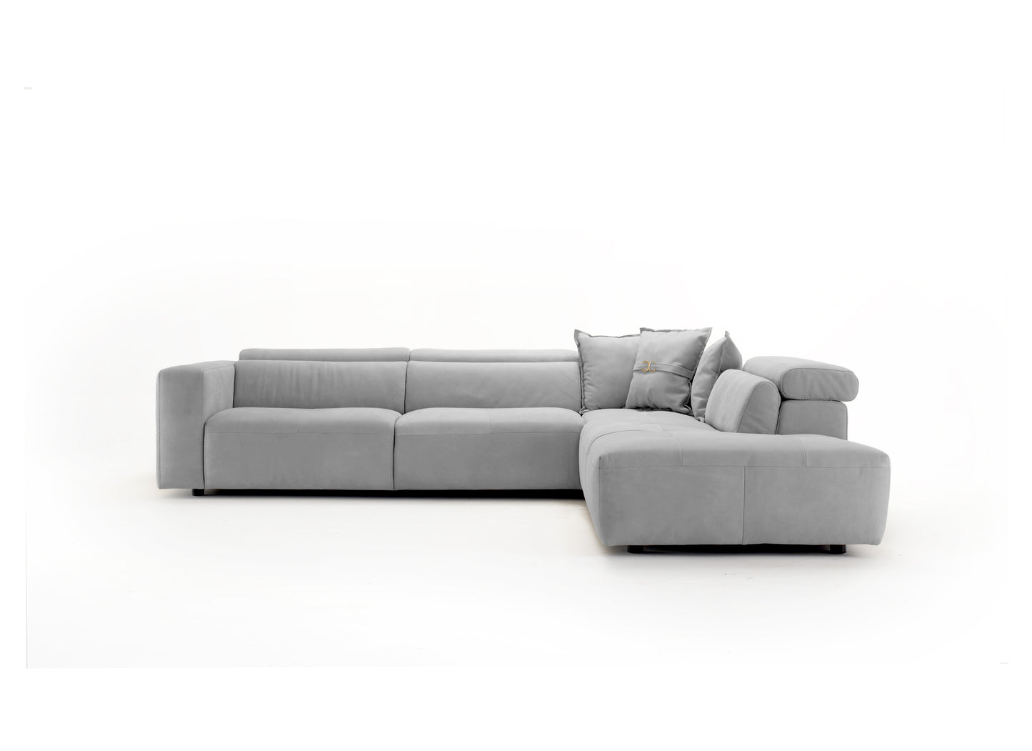 Lamod Italia Grande Italian Light Grey RAF Chaise Sectional Sofa