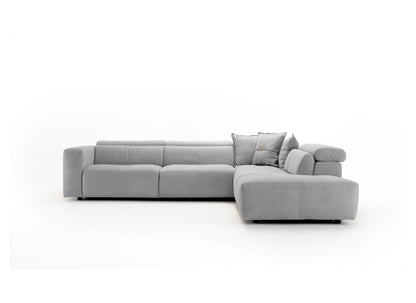Lamod Italia Grande Italian Light Grey RAF Chaise Sectional Sofa