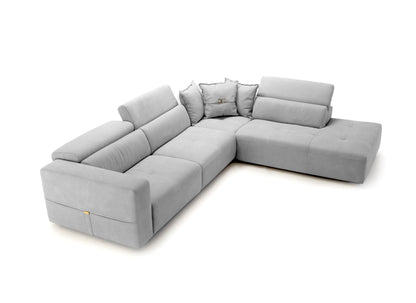 Lamod Italia Grande Italian Light Grey RAF Chaise Sectional Sofa