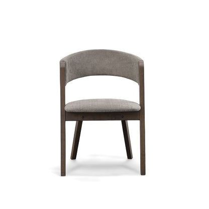 Modrest Grover Modern Grey and Dark Wenge Dining Chair