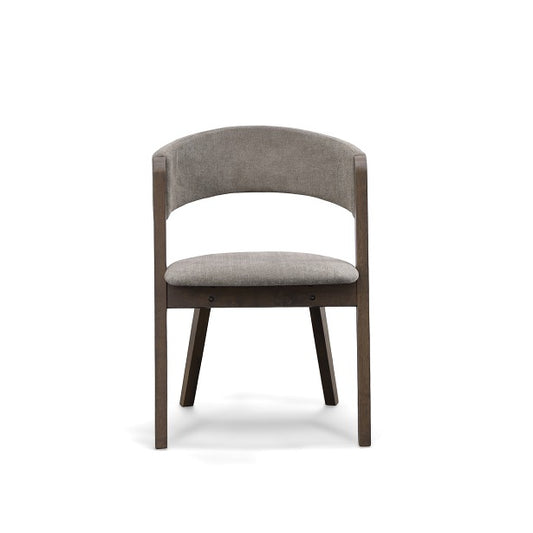 Modrest Grover Modern Grey and Dark Wenge Dining Chair