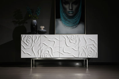 Modrest Gwen Modern White High Gloss Buffet
