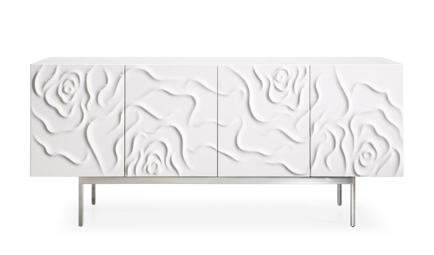 Modrest Gwen Modern White High Gloss Buffet