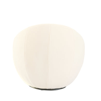 Modrest Gypsum Modern White Swivel Accent Chair