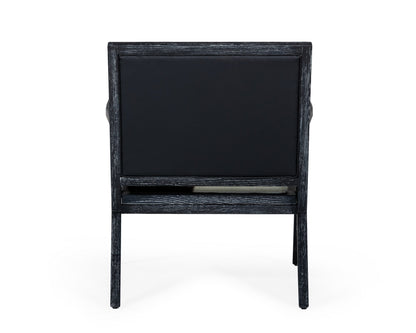 Modrest Hallam Glam Black and White Cowhide Accent Chair