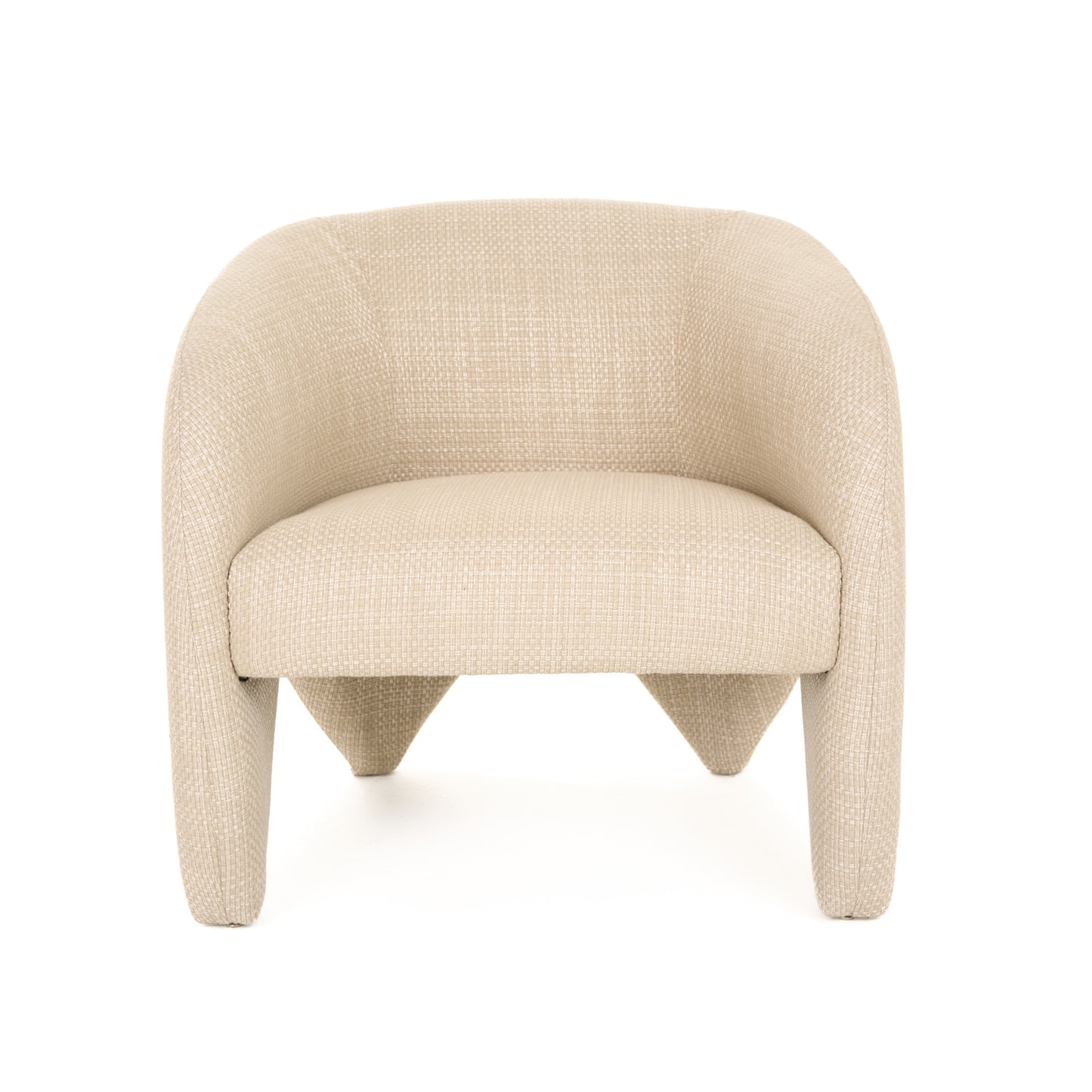 Modrest Halton Modern Beige Fabric Accent Chair