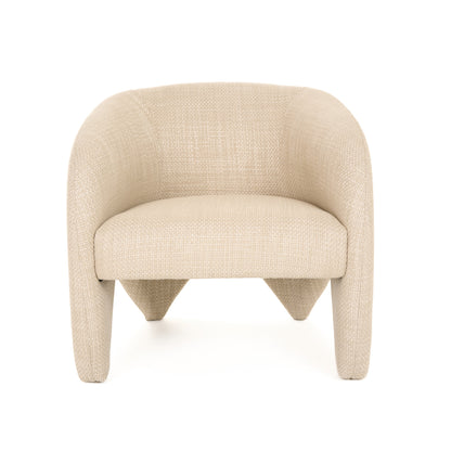 Modrest Halton Modern Beige Fabric Accent Chair