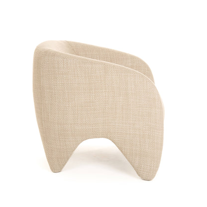 Modrest Halton Modern Beige Fabric Accent Chair