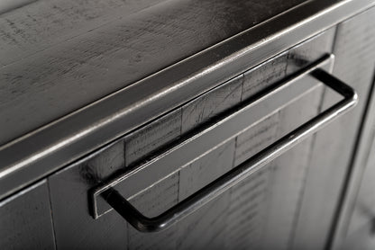 Modrest Hardy Modern Black Acacia Buffet