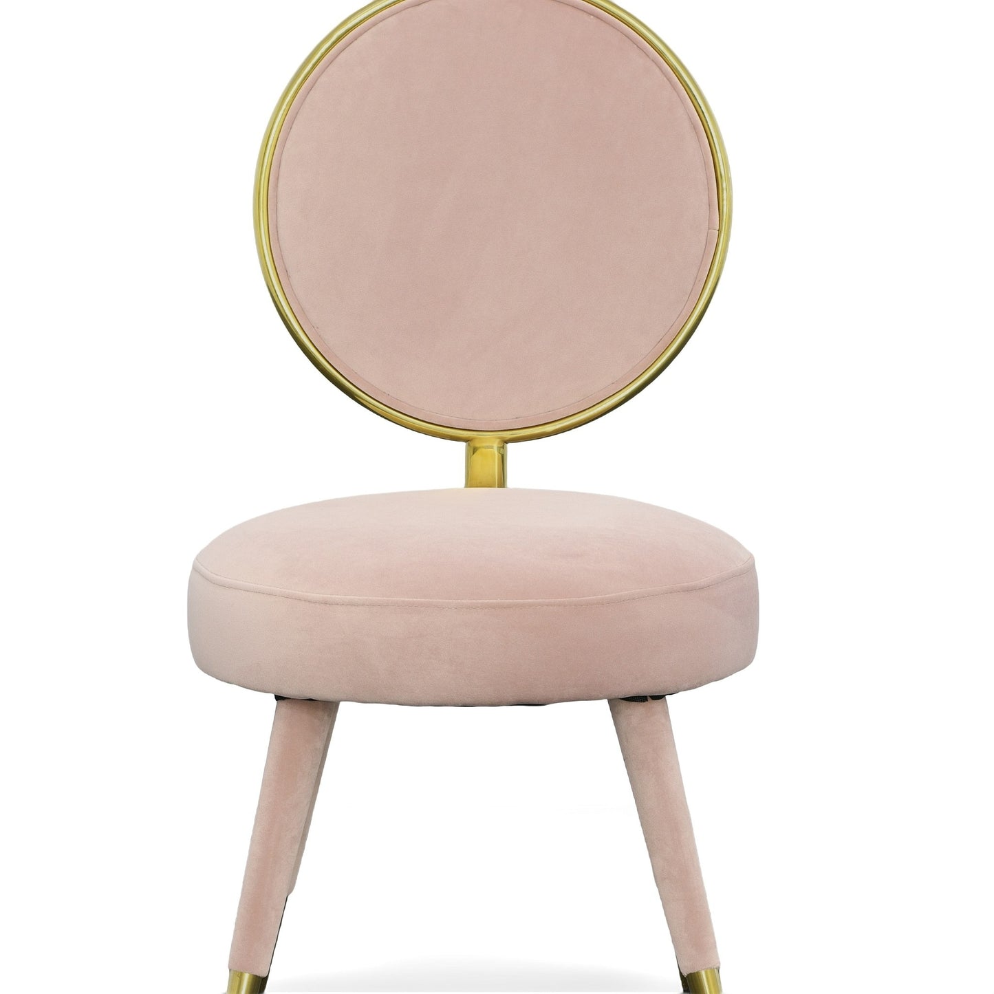 Modrest Haswell Glam Pink Velvet Accent Chair (Set of Two)