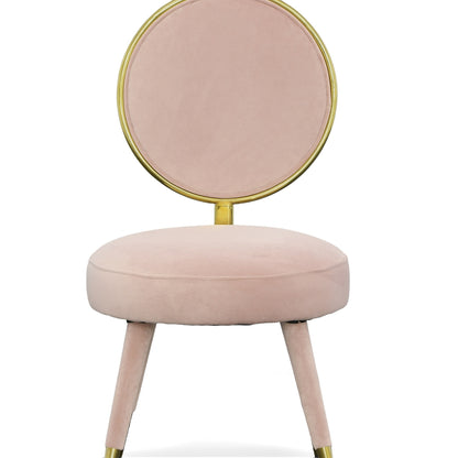 Modrest Haswell Glam Pink Velvet Accent Chair (Set of Two)