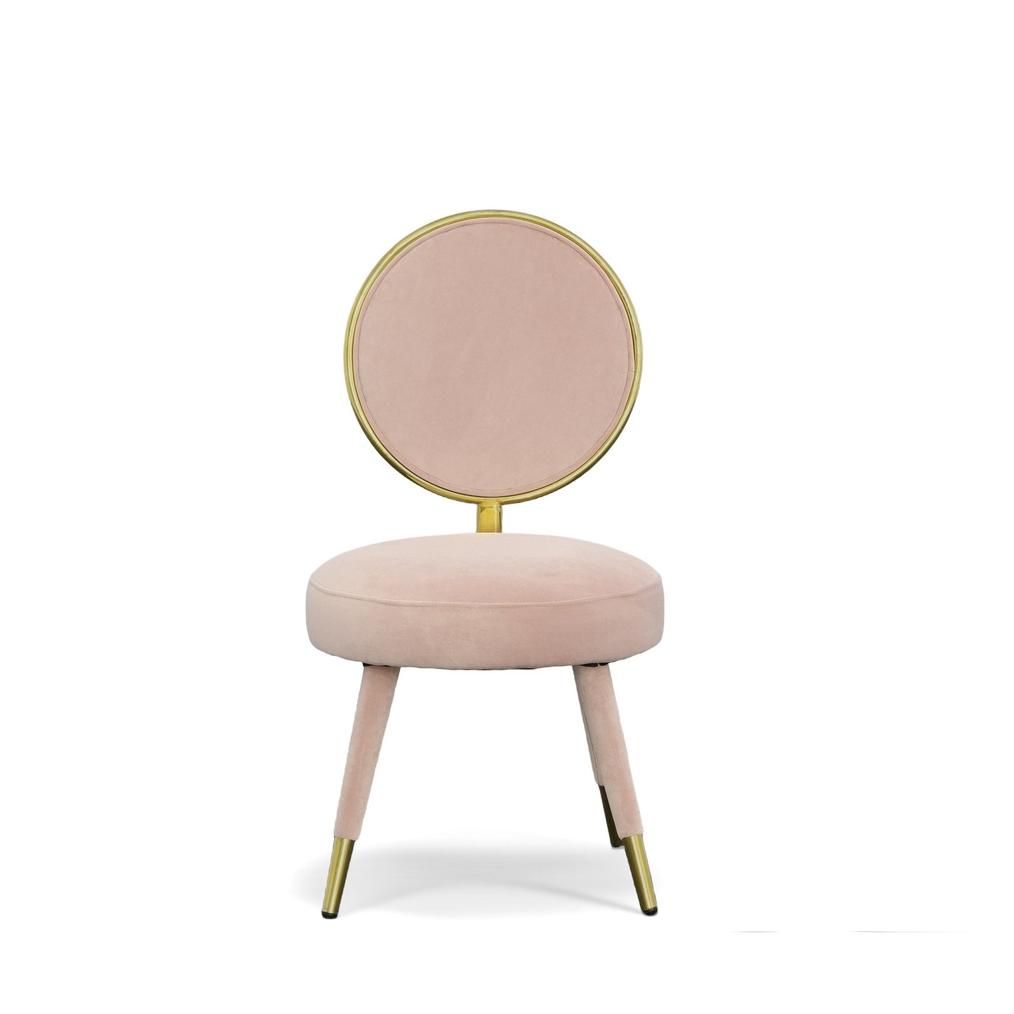 Modrest Haswell Glam Pink Velvet Accent Chair (Set of Two)