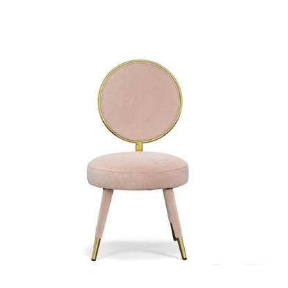 Modrest Haswell Glam Pink Velvet Accent Chair (Set of Two)