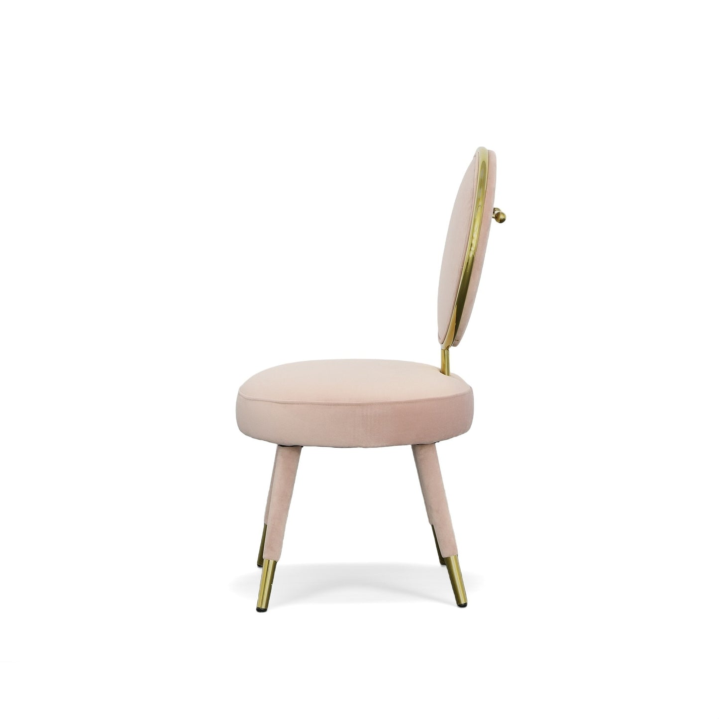 Modrest Haswell Glam Pink Velvet Accent Chair (Set of Two)