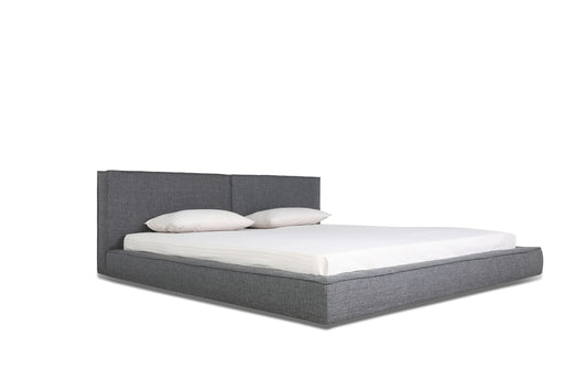 Modrest Haven Queen Modern Grey Fabric Bed