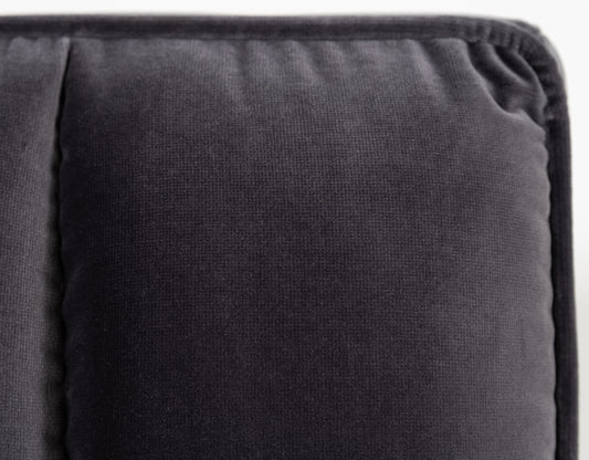 Modrest Hemlock Modern Dark Grey Velvet Bed