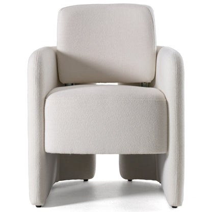 Modrest Hermosa Modern White Fabric Dining Chair