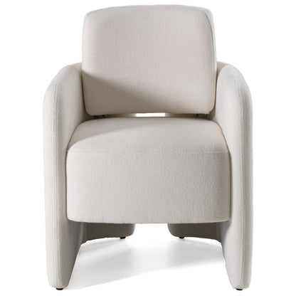 Modrest Hermosa Modern White Fabric Dining Chair