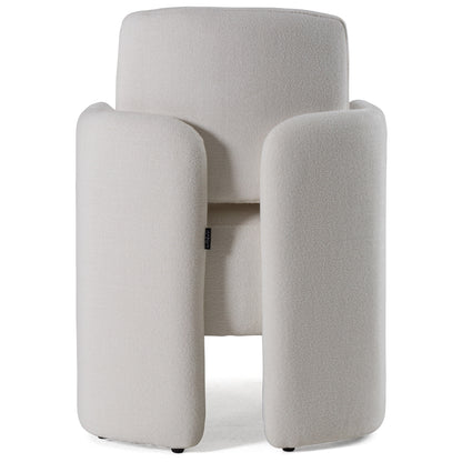 Modrest Hermosa Modern White Fabric Dining Chair