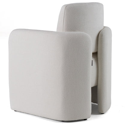 Modrest Hermosa Modern White Fabric Dining Chair