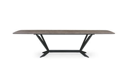 Modrest Herzog Modern Grey Ceramic Dining Table
