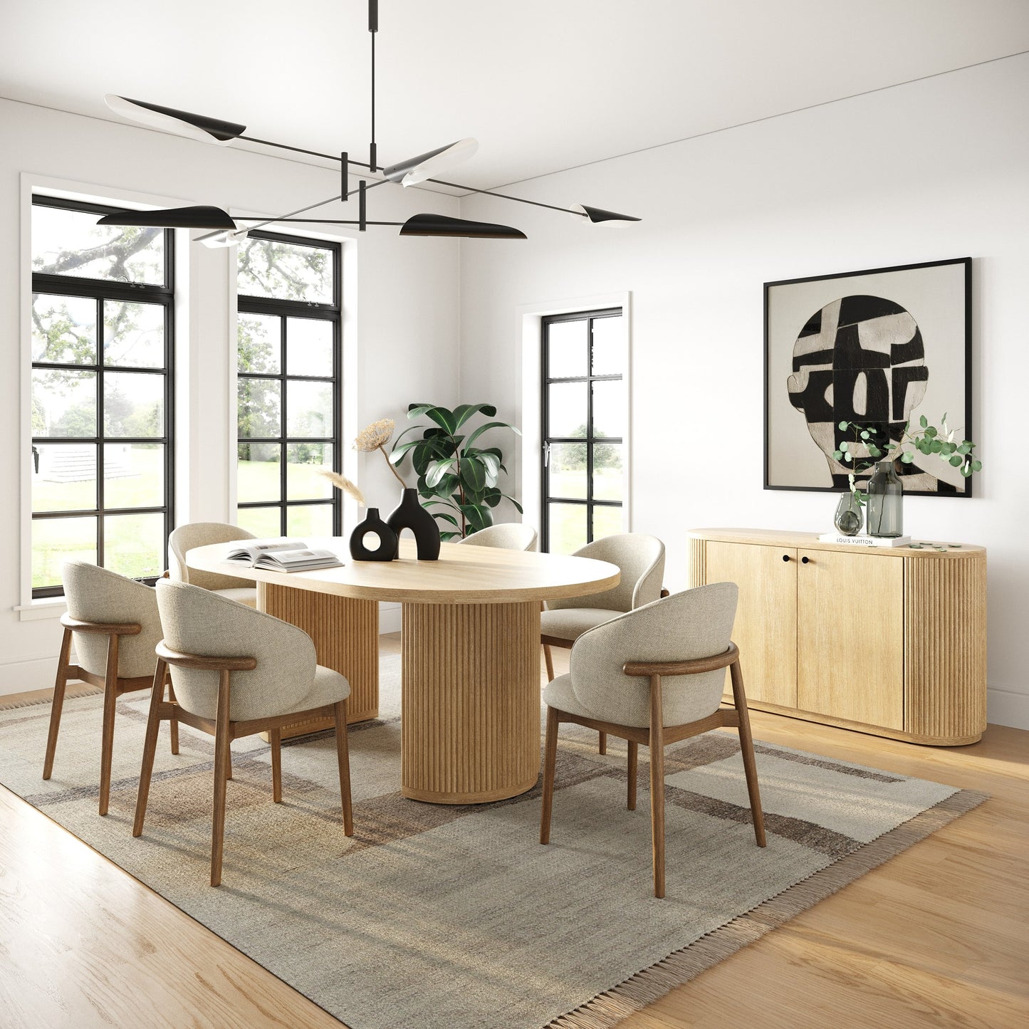 Modrest Jacobson Modern Natural Acacia Buffet