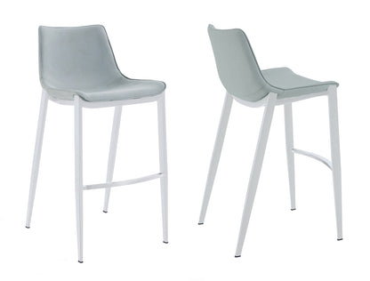 Modrest Jane Modern Light Grey Counter Stool Set of 2