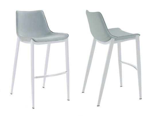 Modrest Jane Modern Light Grey Counter Stool Set of 2