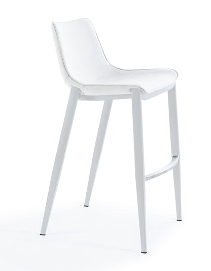 Modrest Jane Modern White Counter Stool Set of 2