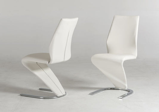 Penn Modern White Leatherette Dining Chair