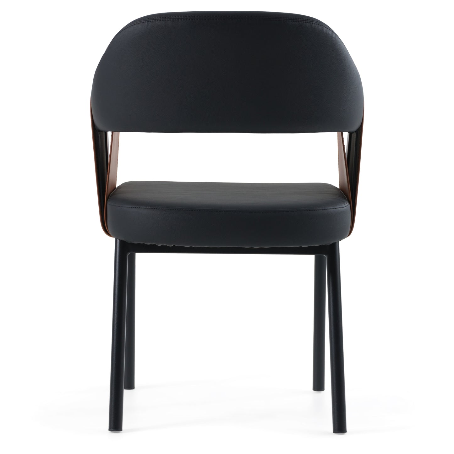Modrest Jensen Modern Black Camel Vegan Leather Dining Chair