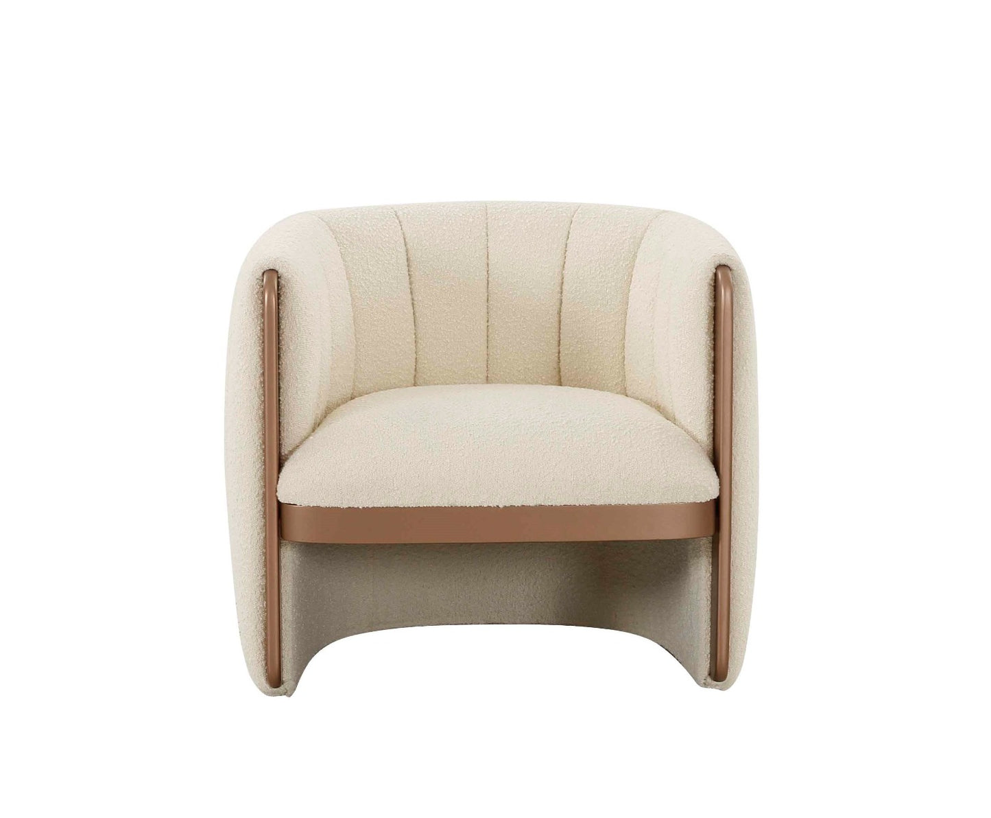 Modrest Joselyn Modern Cream Fabric Accent Chair