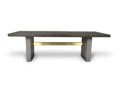 Modrest June Modern Dark Grey and Walnut Dining Table