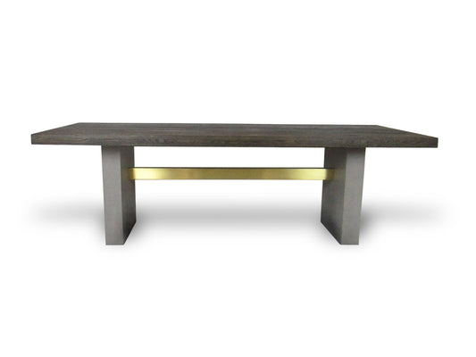 Modrest June Modern Dark Grey and Walnut Dining Table
