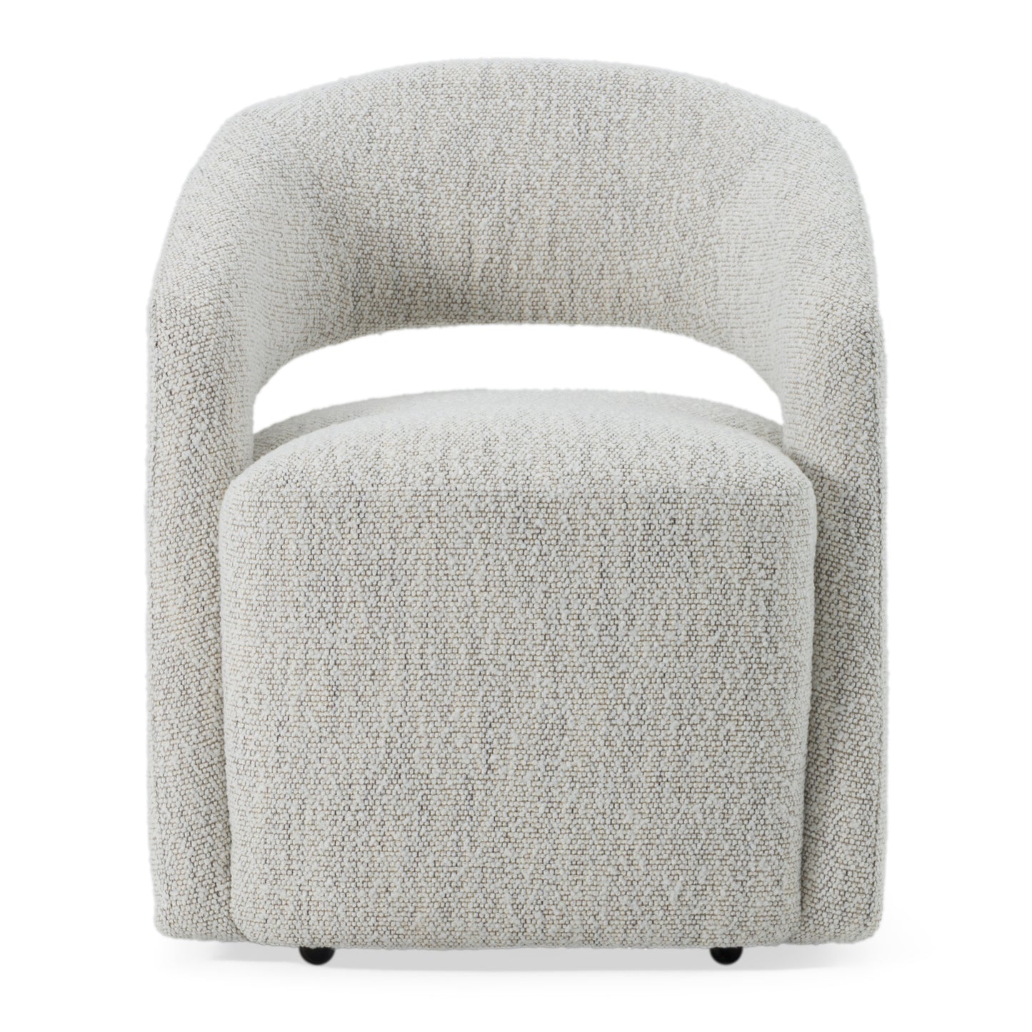 Modrest Kadoka Modern Light Grey Fabric Swivel Dining Chair