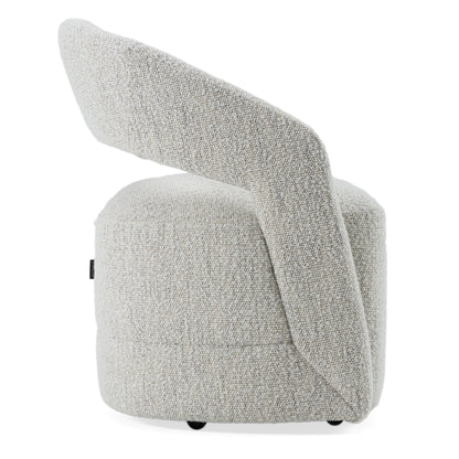 Modrest Kadoka Modern Light Grey Fabric Swivel Dining Chair