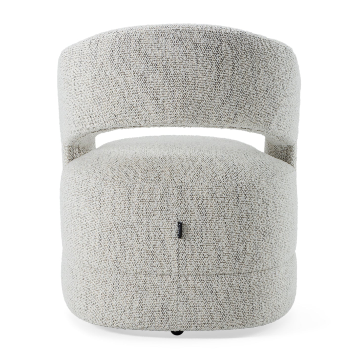 Modrest Kadoka Modern Light Grey Fabric Swivel Dining Chair